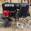 Best-selling outdoor hand-brewed coffee set gift box, hand-ground coffee machine, outdoor stove + coffee bean grinder details Picture